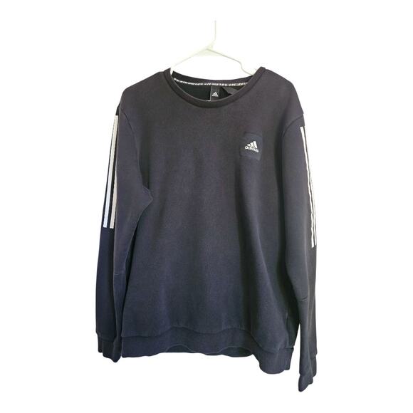 USED IN GREAT CONDITION Men's Adidas Pullover Sweatshirt in Black (Size: Large) - Picture 1 of 4
